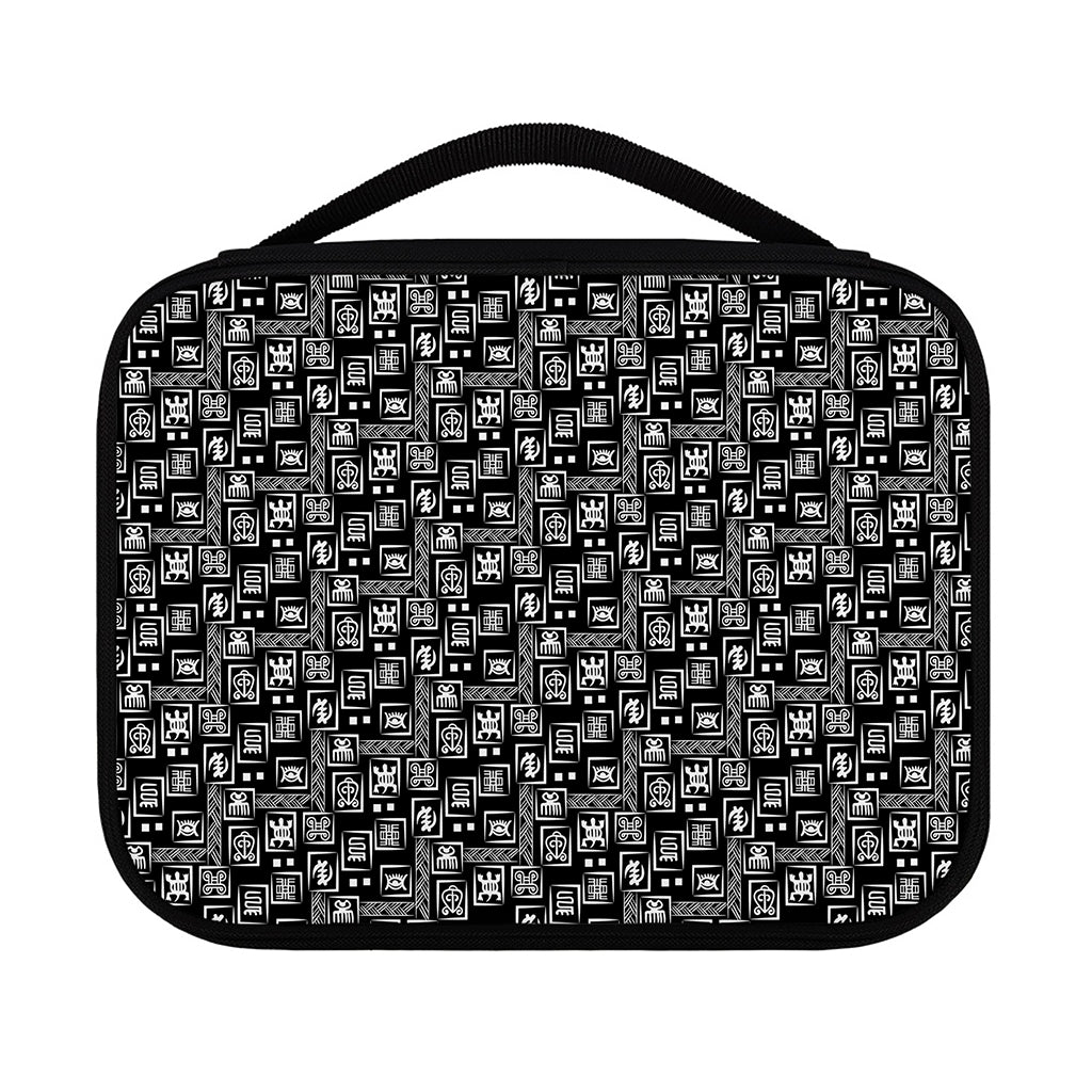Black Adinkra Symbols Pattern Print Classic Bible Case