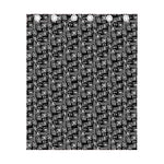 Black Adinkra Symbols Pattern Print Curtain