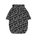 Black Adinkra Symbols Pattern Print Dog Zip Up Hoodie