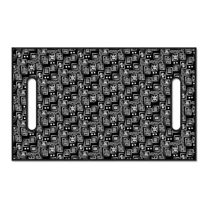 Black Adinkra Symbols Pattern Print Golf Cart Seat Cover