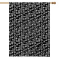 Black Adinkra Symbols Pattern Print House Flag