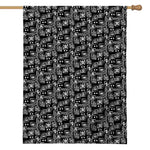 Black Adinkra Symbols Pattern Print House Flag