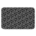 Black Adinkra Symbols Pattern Print Indoor Door Mat