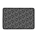 Black Adinkra Symbols Pattern Print Kitchen Mat