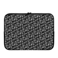 Black Adinkra Symbols Pattern Print Laptop Sleeve