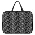 Black Adinkra Symbols Pattern Print Laptop Sleeve With Handle