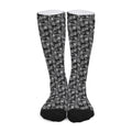 Black Adinkra Symbols Pattern Print Long Socks