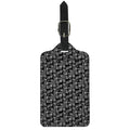 Black Adinkra Symbols Pattern Print Luggage Tag