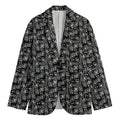 Black Adinkra Symbols Pattern Print Men's Blazer