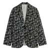 Black Adinkra Symbols Pattern Print Men's Blazer