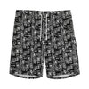 Black Adinkra Symbols Pattern Print Men's Sports Shorts