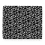 Black Adinkra Symbols Pattern Print Mouse Pad