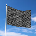 Black Adinkra Symbols Pattern Print Polyester Flag