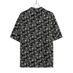 Black Adinkra Symbols Pattern Print Rayon Hawaiian Shirt