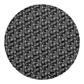 Black Adinkra Symbols Pattern Print Round Blanket