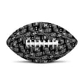 Black Adinkra Symbols Pattern Print Rugby Ball