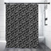 Black Adinkra Symbols Pattern Print Shower Curtain