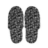 Black Adinkra Symbols Pattern Print Slippers