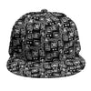 Black Adinkra Symbols Pattern Print Snapback Cap