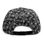 Black Adinkra Symbols Pattern Print Snapback Cap