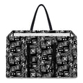 Black Adinkra Symbols Pattern Print Utility Tote Bag