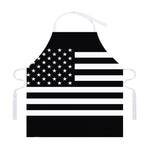 Black American Flag Print Adjustable Apron