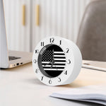 Black American Flag Print Alarm Clock