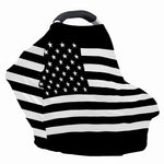 Black American Flag Print Baby Seat Cover