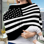 Black American Flag Print Baby Seat Cover