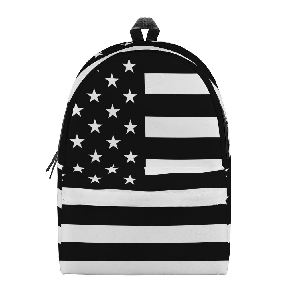 Black American Flag Print Backpack