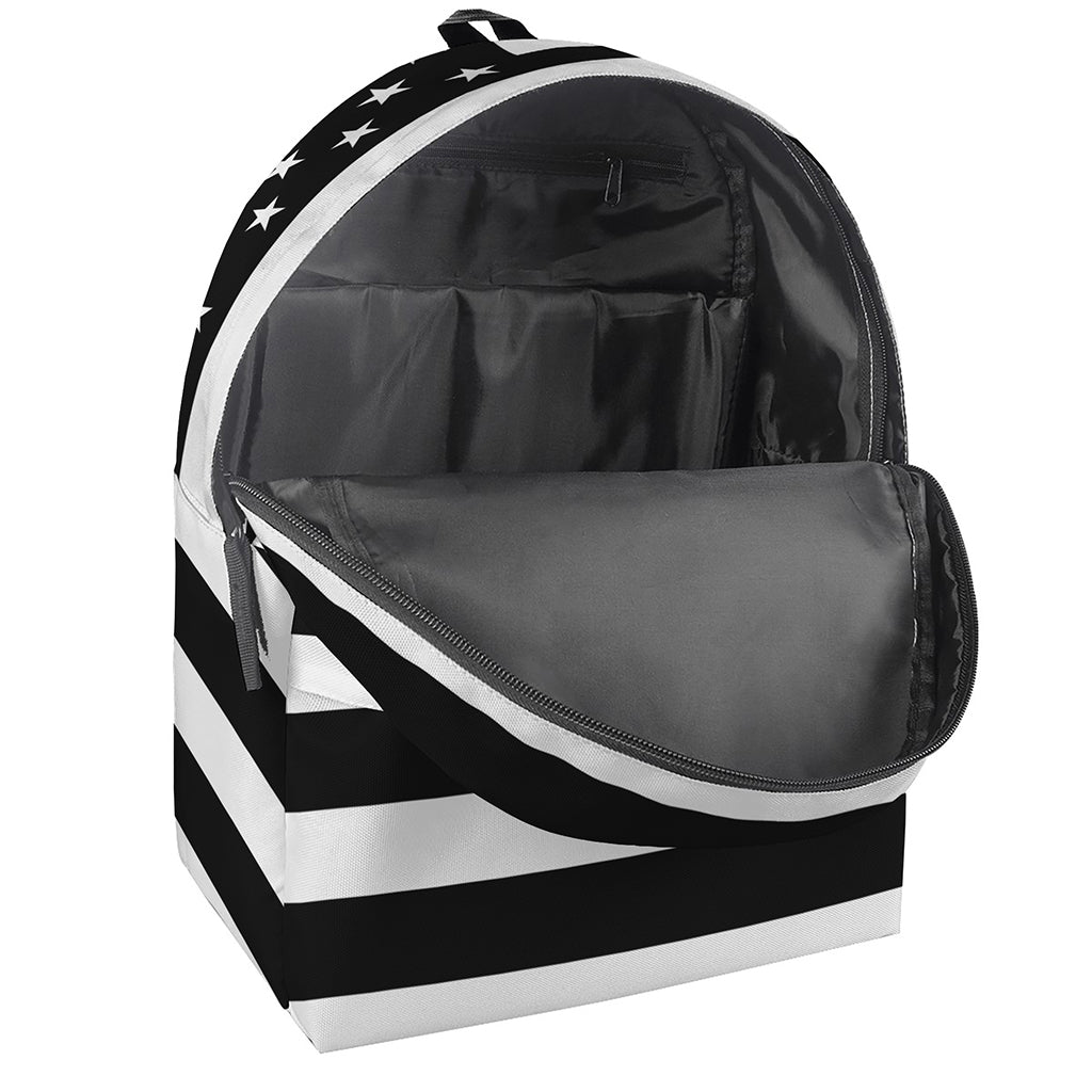 Black American Flag Print Backpack