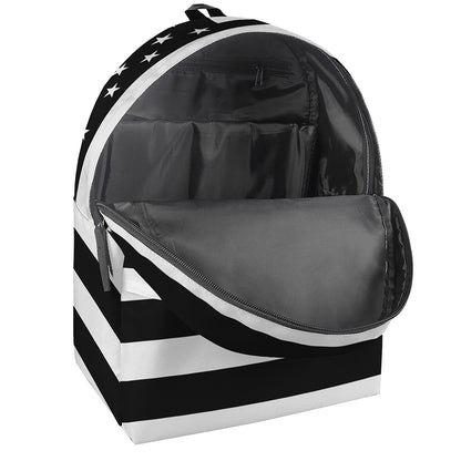 Black American Flag Print Backpack