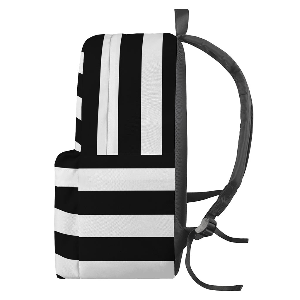 Black American Flag Print Backpack