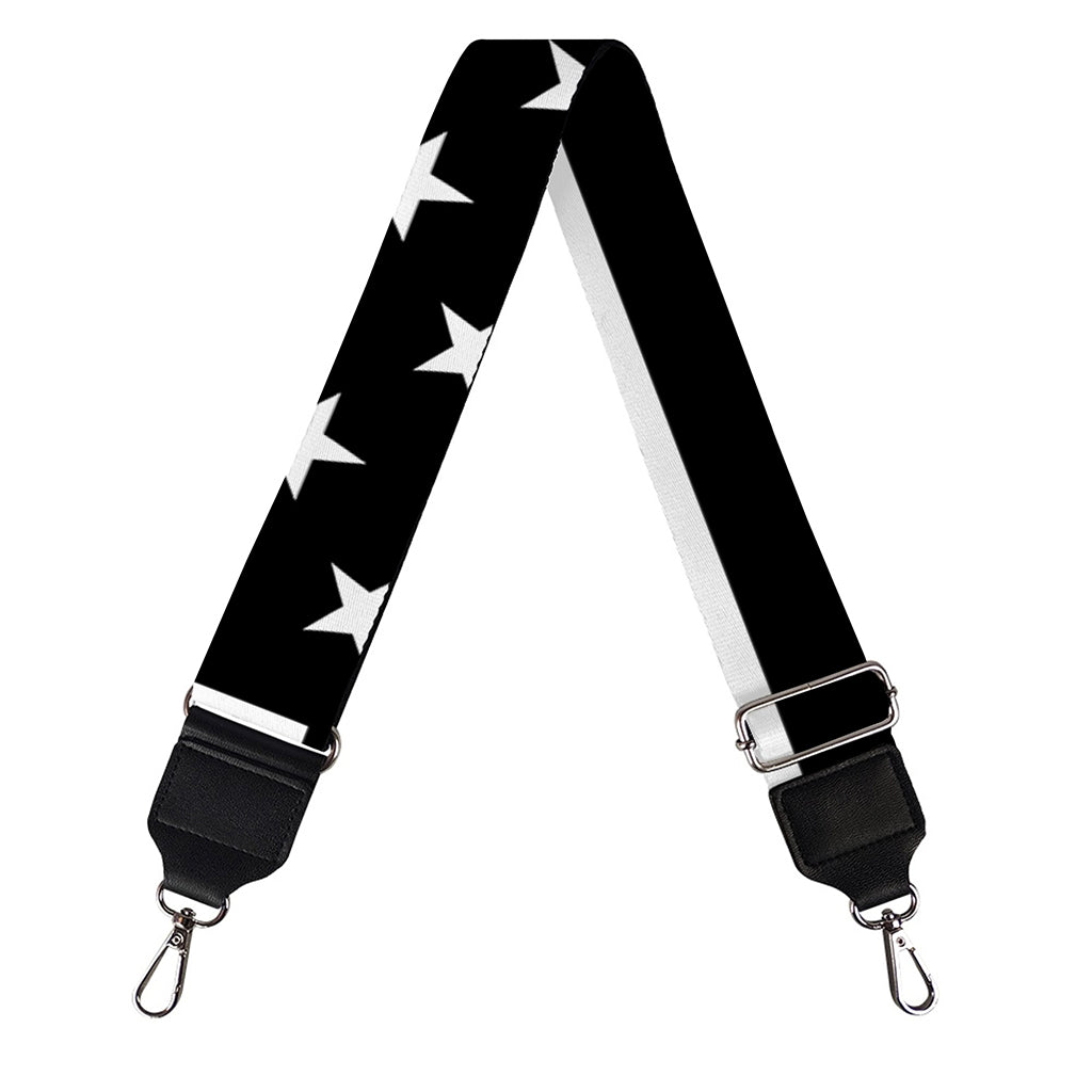 Black American Flag Print Bag Strap