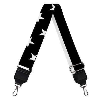 Black American Flag Print Bag Strap