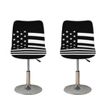 Black American Flag Print Bar Stool Covers