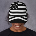 Black American Flag Print Baseball Cap