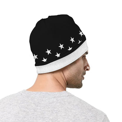 Black American Flag Print Beanie