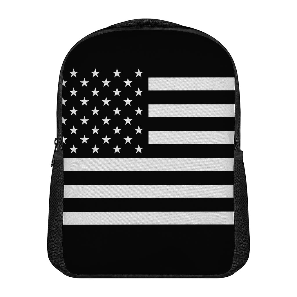 Black American Flag Print Casual Backpack