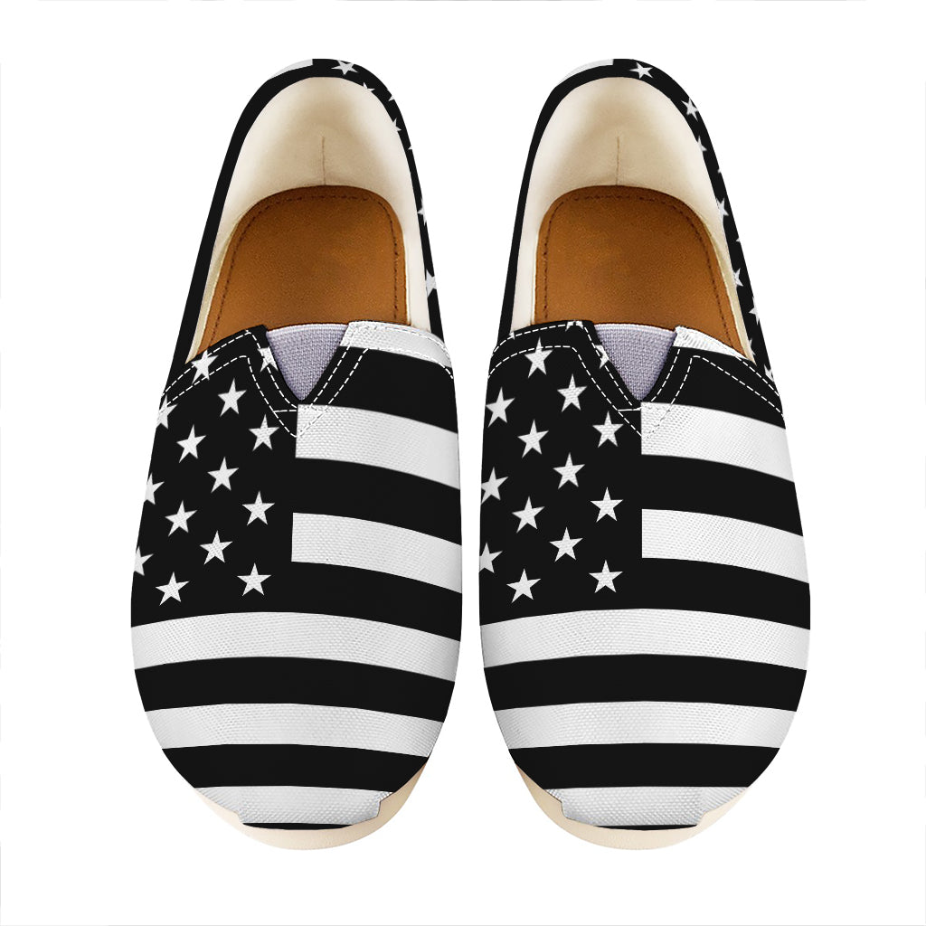 Black American Flag Print Casual Shoes