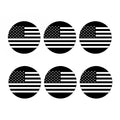 Black American Flag Print Coaster Set