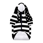 Black American Flag Print Dog Zip Up Hoodie