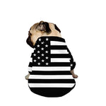 Black American Flag Print Dog Zip Up Jacket