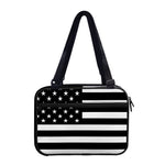 Black American Flag Print Double Strap Bible Bag