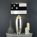 Black American Flag Print Drum Lamp Shade