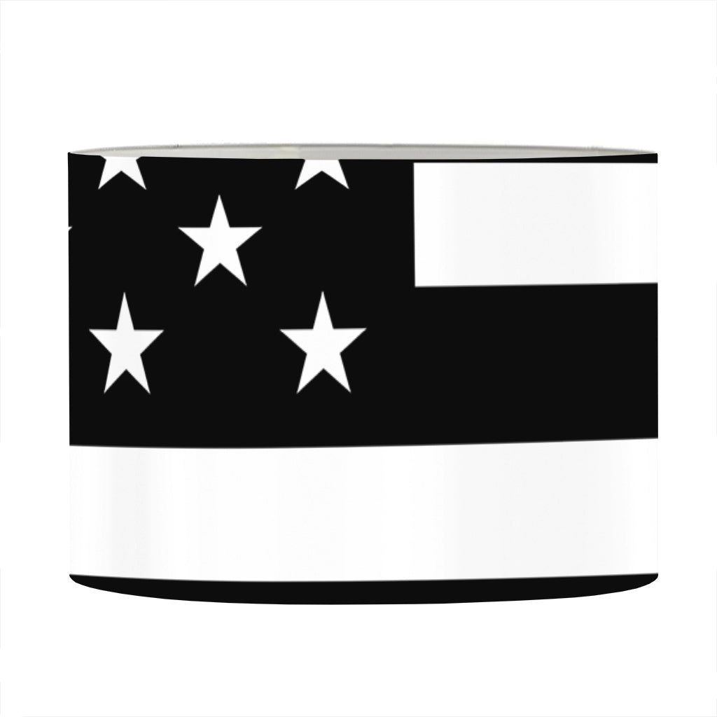 Black American Flag Print Drum Lamp Shade