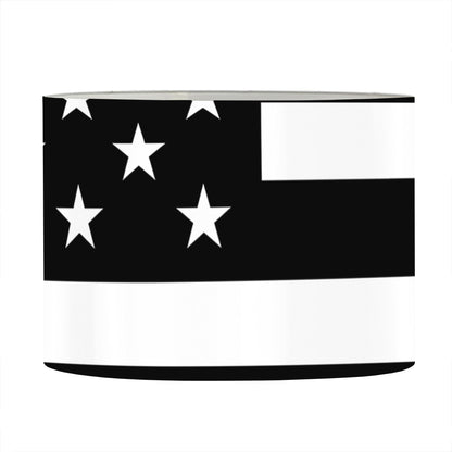 Black American Flag Print Drum Lamp Shade