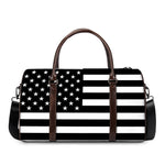 Black American Flag Print Duffle Bag