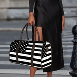 Black American Flag Print Duffle Bag