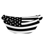 Black American Flag Print Fanny Pack